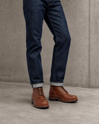 American Cap Toe Leather Work Boots 8111 - VIBRAM® 430 outsole (sale) - Brake House - Black - 21