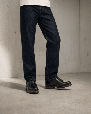 American Cap Toe Leather Work Boots 8111 - VIBRAM® 430 outsole (sale) - Brake House - Black - 25