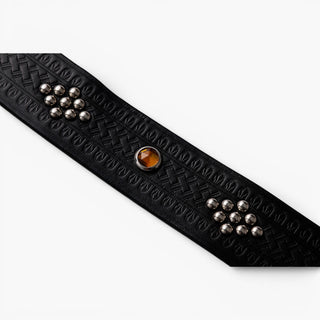 Diamond — Studded Western Leather Belt - Brake House - 10