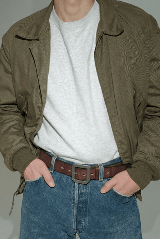 Garrison Heavy Steel Leather Belt - Brake House - 95cm(W27–28) - 18