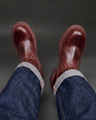 Leather Engineer Boots 2660 - VIBRAM® outsole - Brake House - Burgundy - 12