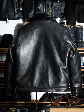 N-1 Deck Leather Jacket - Brake House - Black - 05