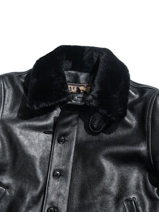 N-1 Deck Leather Jacket - Brake House - Black - 13