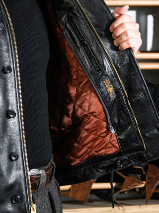N-1 Deck Leather Jacket - Brake House - Black - 17