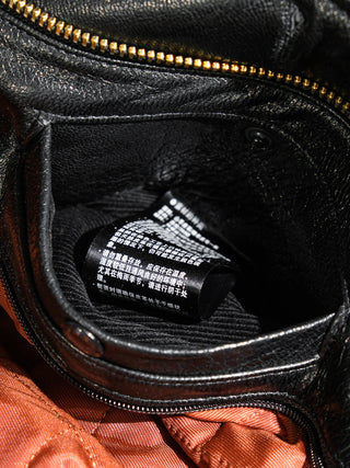 N-1 Deck Leather Jacket - Brake House - Black - 32