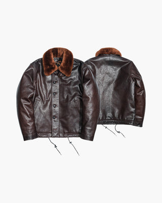 N-1 Deck Leather Jacket - Brake House - Brown - 02