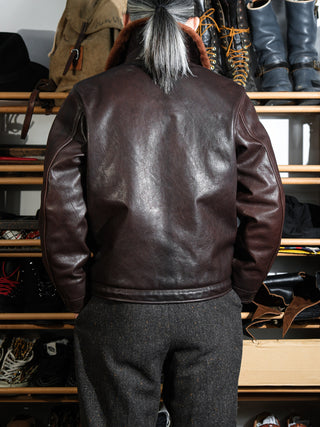 N-1 Deck Leather Jacket - Brake House - Brown - 12