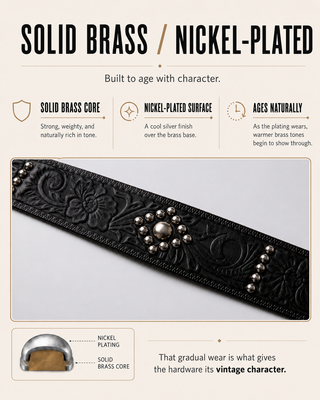 Montgomery — Studded Western Leather Belt